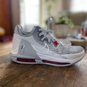 Nike Lebron Witness VI Basketball Red Gray White Shoes, CZ4052-003 UNISEX